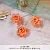 Ramo de flores artificiales de color naranja, hecho a mano, flores de seda para boda, flores decorativas artificiales, venta al por mayor, arreglos florales para boda.
