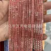 4x4mm Ágata Tubo Redondo Contas Soltas Acessórios para Joias DIY Contas Cilíndricas de Cristal Rosa Colar Produtos Semi-Acabados Atacado