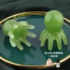Peine Masajeador de Pulpo Cabezal Masajeador de Meridianos Terapia de Acupuntos del Cuero Cabelludo Peine de Dientes Anchos Pulpo Peine Gua Sha 3952