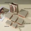 Caixa de Joias com Rosa em Relevo, Caixa Criativa em Relevo, Armazenamento de Anéis e Brincos, Caixa de Embalagem para Joias com Textura Estilo Ins