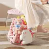 Barril de Almacenamiento para Muñecas Muñeco de Peluche Tela Sala de Estar Juguetes para Niños Caja Organizadora de Muñecas Grandes Taburete de Almacenamiento Transparente