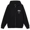Sudadera con capucha de cremallera con estampado de ocho cruzado, forro de felpa, corte holgado, chaqueta deportiva de primavera, estilo STU, unisex