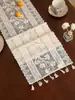 Camino de Mesa de Encaje, Disponible en Stock, Encaje Floral de Poliéster con Borde Festoneado, Múltiples Diseños Disponibles para Comedor, Boda, Fiesta y Decoración del Hogar, Suministro Directo de Fábrica