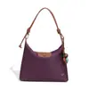 Bolsa Longchamp Estilo Preguiçoso Hobo, Versátil para o Dia a Dia, Bolsa Tote de Nylon de Grande Capacidade, Impermeável e Resistente ao Desgaste, Bolsa Feminina de Ombro Único ou Transversal