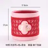 Balde de Decoração de Janela de Ano Novo, Balde de Bênção de Flores de Ano Novo, Balde de Arranjo de Flores de Azevinho e Salgueiro Prateado, Balde Redondo de Abraço Estilo Chinês, Balde Vazio de Caixa de Presente do Festival da Primavera