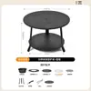 Estufa para preparar té y asar a la parrilla, el más vendido transfronterizo, juego completo de electrodomésticos para el hogar, mesa de reunión integrada, parrilla para barbacoa de invierno