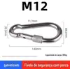 Mosquetão de Escalada M4-M12 Fivela de Segurança Anel de Engate Rápido Galvanizado Gancho de Travamento Automático de Aço Inoxidável