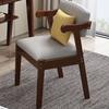 Cadeira de Jantar em Madeira Maciça Simples Moderna Cadeira para Mesa de Casa Poltrona Casual Cadeira em Forma de Z Cadeira com Encosto Simples Banco de Madeira