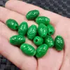 Jade Verde Seco Jade Lutong Contas Espalhadas Jade Oval Verde Cheio Contas Espalhadas Pulseira Colar Esmeralda Contas Tecidas Contas de Joias