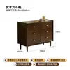 Cômoda de Madeira Maciça, Mesa de Cabeceira para Quarto, Armário de Armazenamento para Sala de Estar Estilo Vintage, Armário Combinado de Armazenamento, Armário de Borracha no Pé da Cama