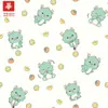 Tecido 100% algodão com estampa digital, animais de desenho animado frescos e fofos, adequado para roupas infantis, vestidos de boneca, bolsas e tecidos artesanais