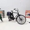 Juguete Modelo de Bicicleta Retro de los 80, Adorno de Escritorio, Figura Ensamblada
