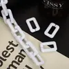 Hebilla de Cadena Acrílica Personalizada 20X30mm Color Macarrón Cadena Cuadrada para Bolso Cadena para Teléfono Móvil Accesorios de Joyería DIY