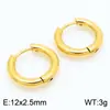 Brincos Redondos Europeus e Americanos Transfronteiriços de Aço Inoxidável 18K Design de Nicho Japonês e Coreano Brincos Versáteis em Espiral para Homens e Mulheres
