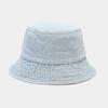 Chapéu de pescador de brim largo jeans feminino estilo coreano primavera e verão estilo japonês chapéu de sol proteção solar ao ar livre proteção solar chapéu balde