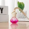 8ml Cor de Faia Tampa de Madeira Rosqueada com Fio de Diamante Frasco de Vidro Vazio Pingente de Perfume para Carro Frasco de Óleo Essencial Sub-embalagem Cosmética
