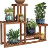 Estante para flores de balcón, estante interior de madera maciza de varios niveles, para uso en sala de estar en casa, adecuado para suculentas y potos, estante personalizado para macetas