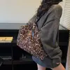 Bolso Tote Estilo Perezoso Relajado Retro Estampado de Leopardo para Mujer 2026 Nuevo Gran Capacidad Bolso de Mano para Viajes Diarios Bolso Casual para Mujer