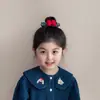 Nueva Pinza para el Cabello Diadema Banda para el Cabello Anillo de Intestino Banda de Goma de Estrella con Lazo a Cuadros para Niños
