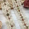 Algodão e Linho Estilo Chanel Contas de Pedra Renda DIY Punhos de Roupa Artesanais Cinto Chapéu Acessórios Materiais de Fita