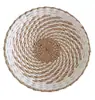 Colgante de Pared Redondo de Ratán Decoración de Pared Fondo Tejido de Hierba de Ratán Decoración de Pared Colgante Estilo Tronco Decoración de Pared de Entrada Dormitorio
