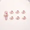 Lindos Cachorros Rosas Ositos de Peluche Decoraciones 3D para Uñas Resina Accesorios Pequeños Materiales Hechos a Mano DIY Decoraciones para Uñas Portátiles