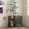 Prateleira Rack de Armazenamento de Basquete Artefato Casa Brinquedo Armazenamento de Bolas Esportes Equipamento de Fitness Suporte para Tapete de Yoga Cesta