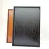 Bandeja de Madera Nueva para Sala de Estar, Bandeja de Té con Bordes Biselados, Plato Rectangular Largo de Madera para Hotel