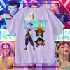 Kpop Caçadores de Demônios Caçadora de Bruxas Reunião Colar Manga Curta Verão Solta Camiseta Média e Grande Infantil Tops Casuais