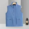 Ropa de Trabajo para Otoño e Invierno Chaleco de Plumón y Algodón para Exteriores para Hombres, Cortavientos e Impermeable, Chaleco con Cremallera de Marca de Moda, Chaqueta Cálida de Moda, Personalizable