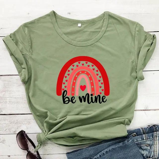 Colored-Be-Mine-Rainbow-T-shir