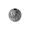 Cuentas espaciadoras de plata pura S925 finamente elaboradas con patrón de escamas de dragón vintage desgastado con textura, cuentas sueltas para enhebrar y hacer bisutería DIY, accesorios para joyería de plata