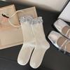 Calcetines de Moda para Mujer 2025 Nueva Llegada Calcetines Brillantes de Industria Pesada Tendencia Lolita Calcetines de Media Pantorrilla Primavera y Verano Calcetines Delgados Apilados