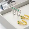 Banho de ouro real Zircônia microincrustada popular europeia e americana brincos em forma de cobra aço titânio feminino explosões transfronteiriças preço de fábrica brincos de comércio exterior