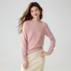 Baicai Rong 2026 Nuevo Estilo Suéter de Cachemira 100% para Mujer Cuello Medio Alto Ajustado Suéter de Punto Otoño Invierno Cálido Top de Capa Base