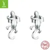 Europa y Estados Unidos suministran aretes creativos de insecto gecko Nueva Ola aretes de plata s925 joyería al por mayor en stock SCE1292