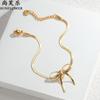 Joyería Transfronteriza Nuevo Estilo Ins Lazo Acero Inoxidable Nicho Joyería Simple Elegante Alta Gama Para Combinar