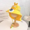 Ventilador a Energia Solar Chapéu de Sol Infantil, Chapéu de Sol com Bloqueio UV para Meninos e Meninas, Apito de Carregamento USB, Aba Larga com Proteção para Pescoço