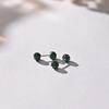 Brincos de Bola com Diamantes Brilhantes Cor Doce Dopamina Unhas de Osso de Orelha de Prata Esterlina S999 Brincos de Verão Parafusos para Furo de Orelha