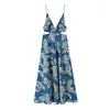 Venta Caliente Transfronteriza Aliexpress Nueva Moda Primavera 2026 Vestido Midi Estampado con Abertura 2862349
