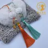 Yixiangfei 8B-9 Cordão de Flores Borla de Lótus Estilo Chinês Pingente Decoração de Ombro Acessório de Roupa