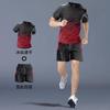 Roupas de Fitness de Verão de Manga Curta e Finas Roupas de Basquete Badminton Camiseta Esportiva Masculina Seda Gelo Secagem Rápida Roupas Traje de Corrida