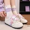 Tênis infantil, nova coleção outono 2026, sapatos femininos estilo coreano, tênis esportivos respiráveis para meninas, sapatos de sola macia estilo "Forrest Gump"