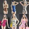Trajes de Baño de Natación de Competición al por Mayor para Mujeres, Lindos y Modernos de Dibujos Animados Profesionales de Competición de una Pieza Triángulo Trajes de Baño de Entrenamiento para Estudiantes en Piscinas