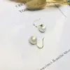 Plata S925 Perla Natural de Agua Dulce Pan al Vapor Simple Combinable para el Trabajo Elegantes Pendientes de Tacón Alto Niñas Novia Amante