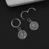 Nuevos Aretes Largos Redondos con Relieve por Ambos Lados/Aretes de Clip, Unisex, Pendientes de Diseño de Alta Gama, En Stock