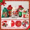 Bolsas de Yute con Cordón de Navidad 2026 Transfronterizas Bolsas Colgantes para Calendario de Adviento Set de Bolsas de Regalo de Navidad