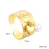 Diseño de Nicho Transfronterizo Acero Inoxidable Borla Mariposa Anillo Abierto Ajustable Chapado en Oro de 18K Moda Anillo Personalizado