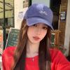 Gorra de Béisbol Bordada con Letras a Cuadros Liangfang 2025 para Niños, Primavera Temprana, Cara Pequeña/Grande, Visera Grande, Parte Superior Suave