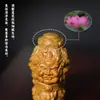 Pestilo Vajra Mahakala de Sândalo Verde, Peça de Mão Esculpida em Madeira Maciça, Ornamento Artesanal, Pingente Pequeno Portátil